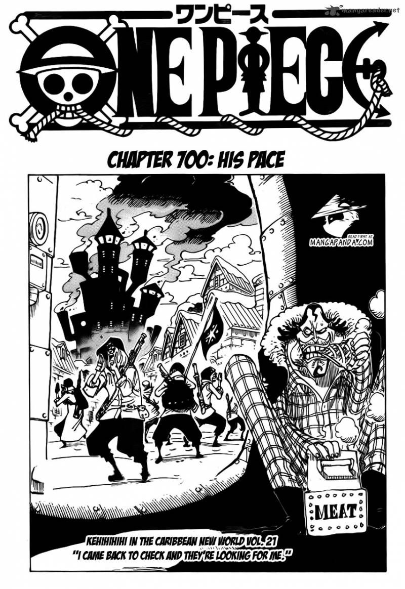 One Piece Manga Chapter 700 page 2 - His Own Pace