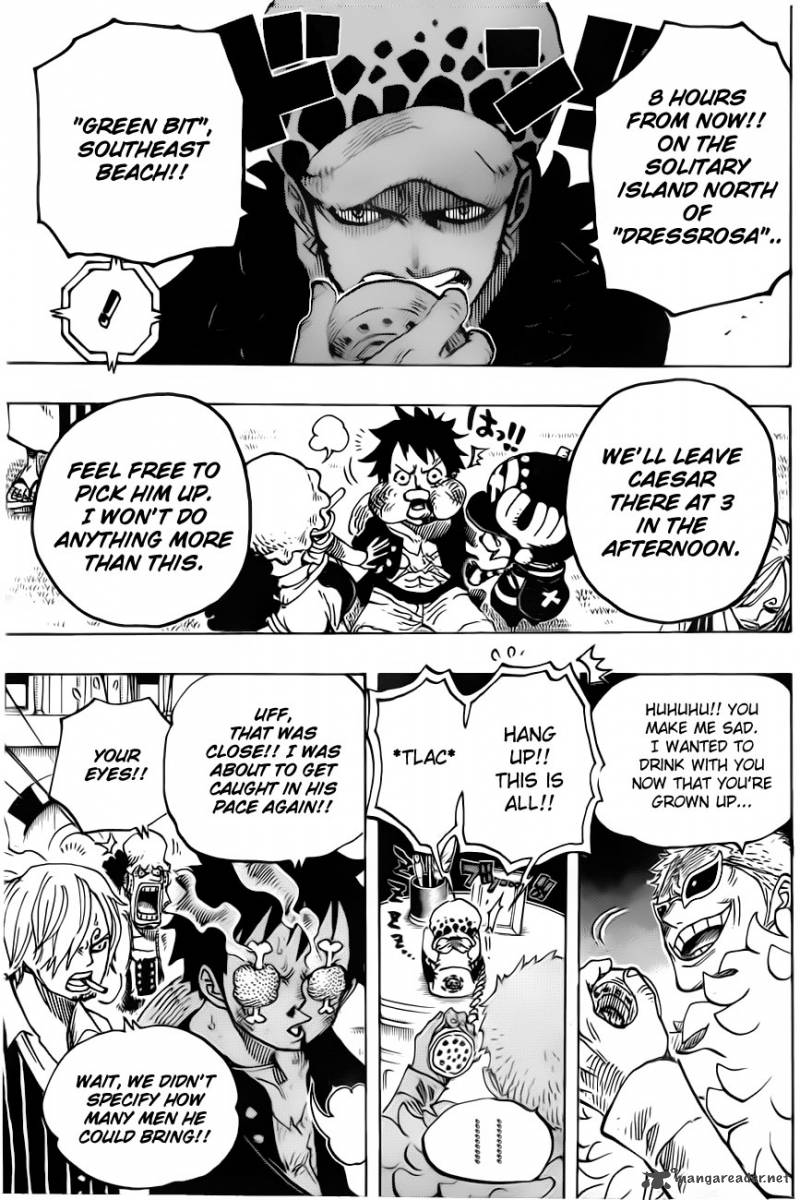 One Piece Manga Chapter 700 page 8 - His Own Pace