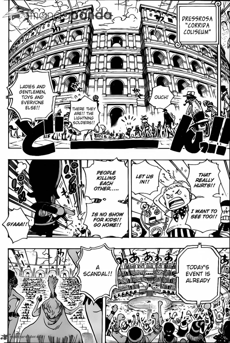 One Piece Manga Chapter 702 page 12 - Corrida Colosseum