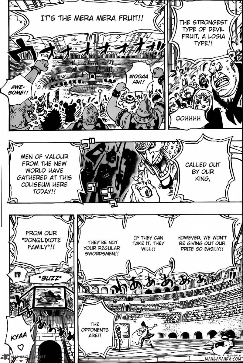 One Piece Manga Chapter 702 page 14 - Corrida Colosseum
