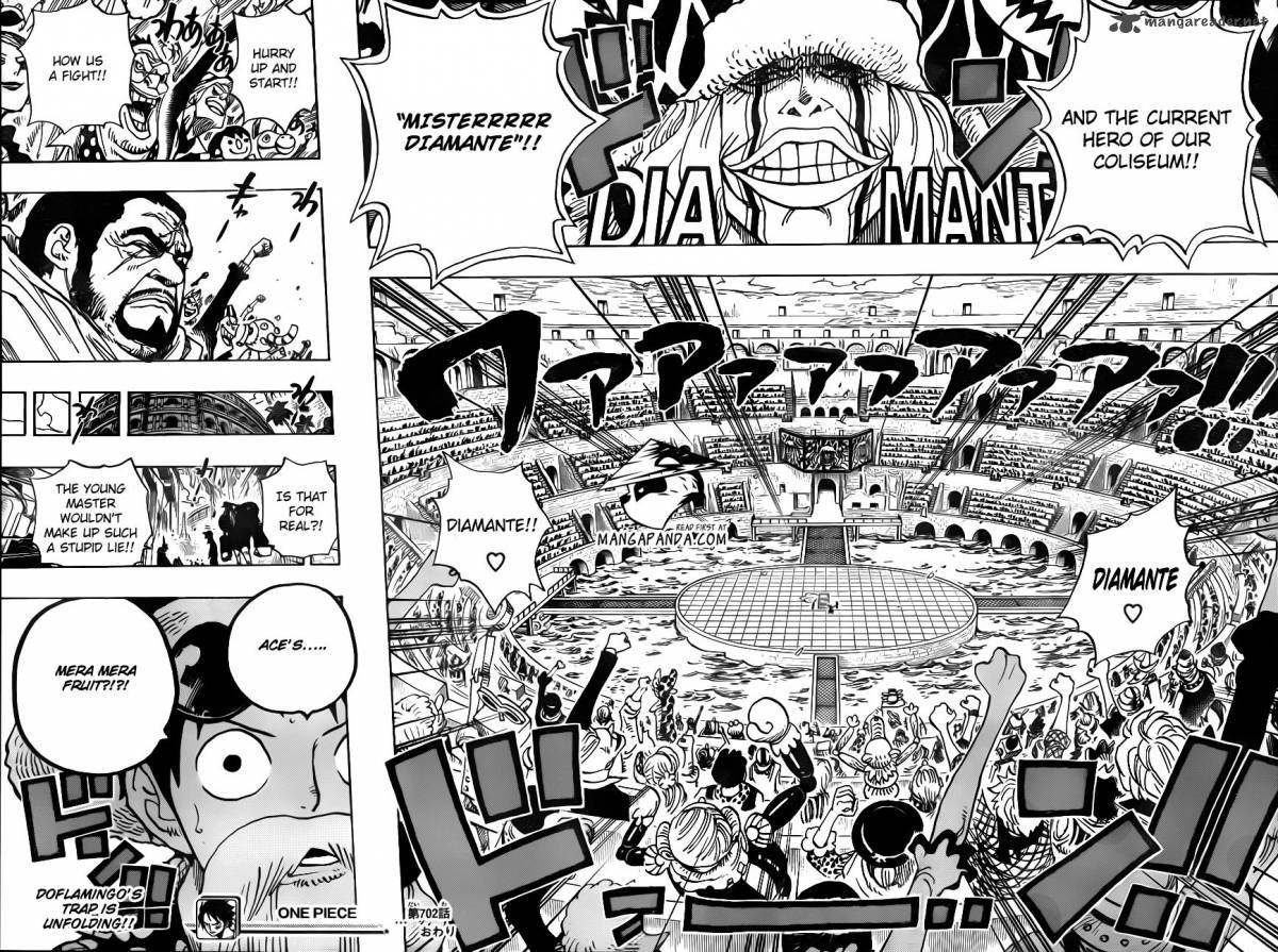 One Piece Manga Chapter 702 page 16 - Corrida Colosseum