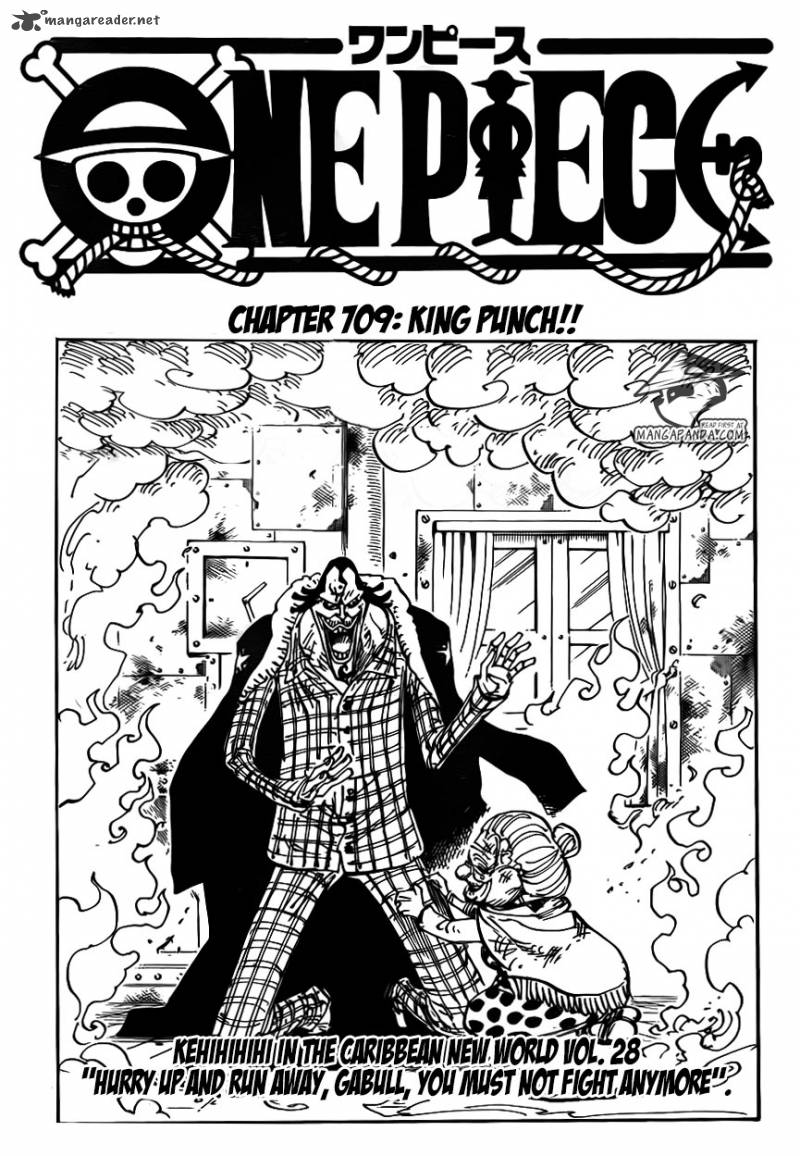 One Piece Manga Chapter 709 page 2 - King Punch!!