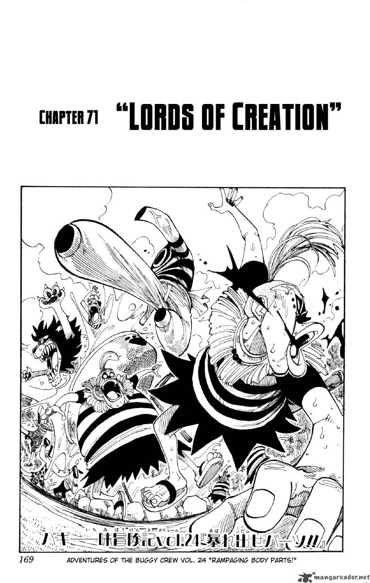 One Piece Manga Chapter 71 page 1 - Lords of All Creation