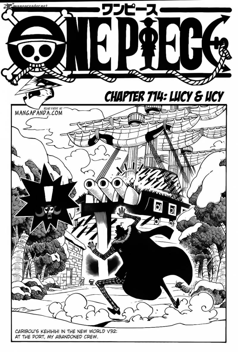 One Piece Manga Chapter 714 page 3 - Lucy and Ucy
