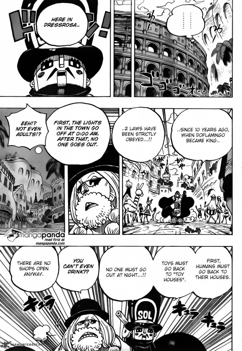 One Piece Manga Chapter 717 page 9 - Dressrosa's Forgotten