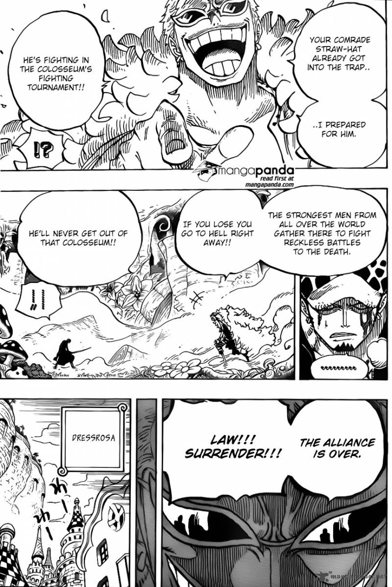 One Piece Manga Chapter 718 page 16 - Riku Royal Army on the Flower Hill