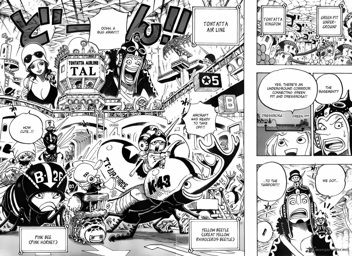 One Piece Manga Chapter 718 page 3 - Riku Royal Army on the Flower Hill