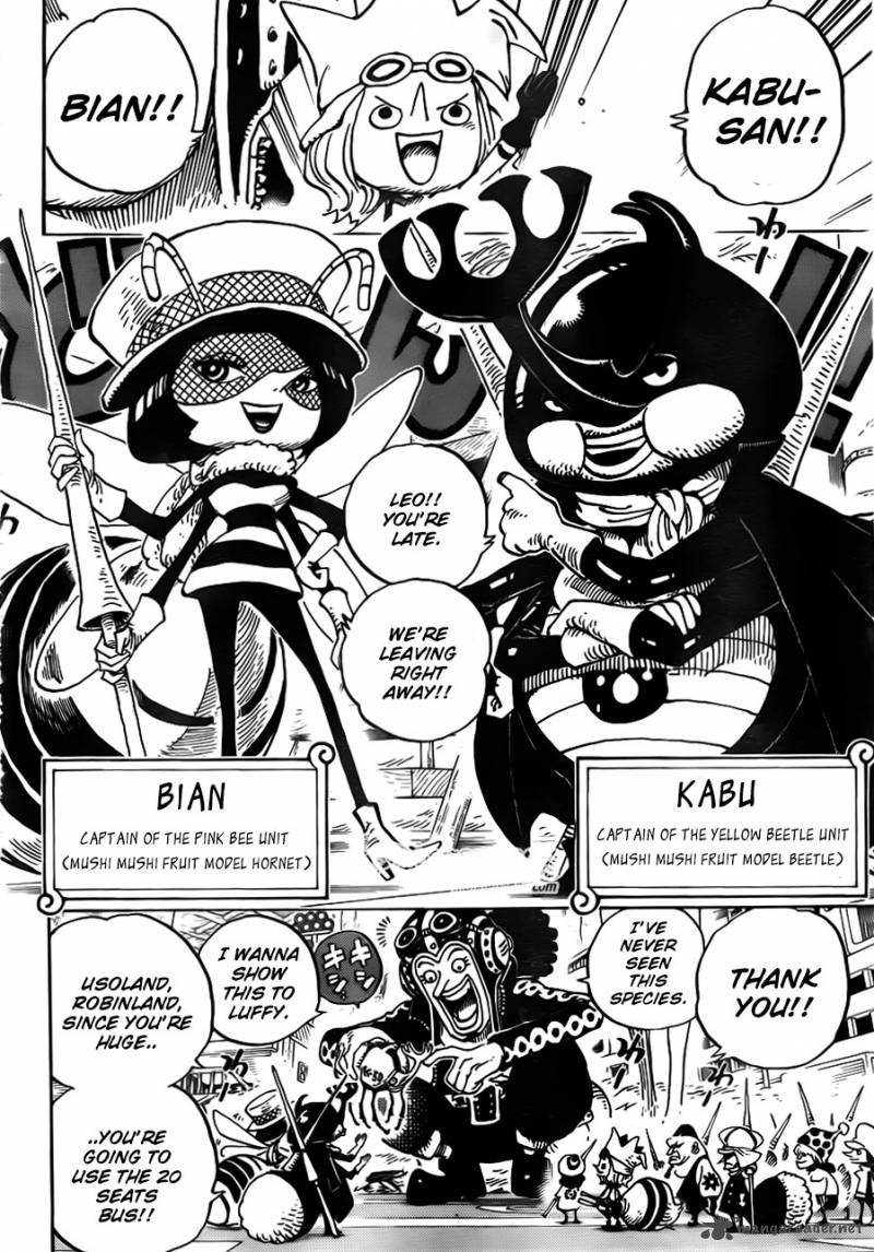 One Piece Manga Chapter 718 page 4 - Riku Royal Army on the Flower Hill