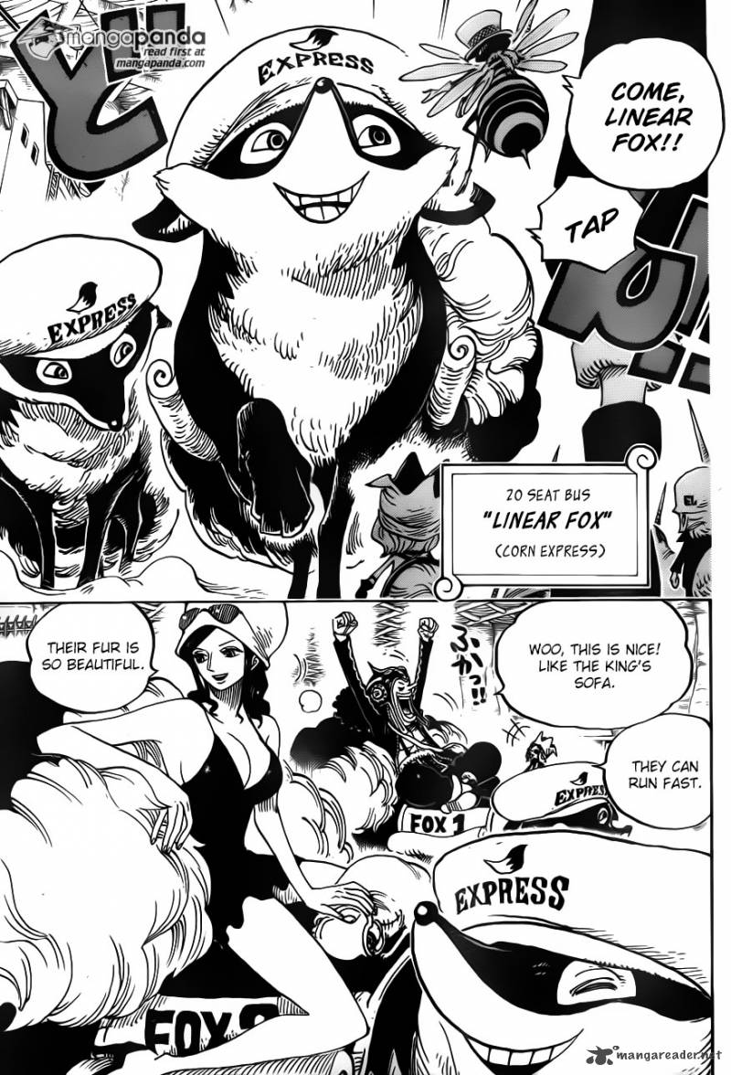 One Piece Manga Chapter 718 page 5 - Riku Royal Army on the Flower Hill