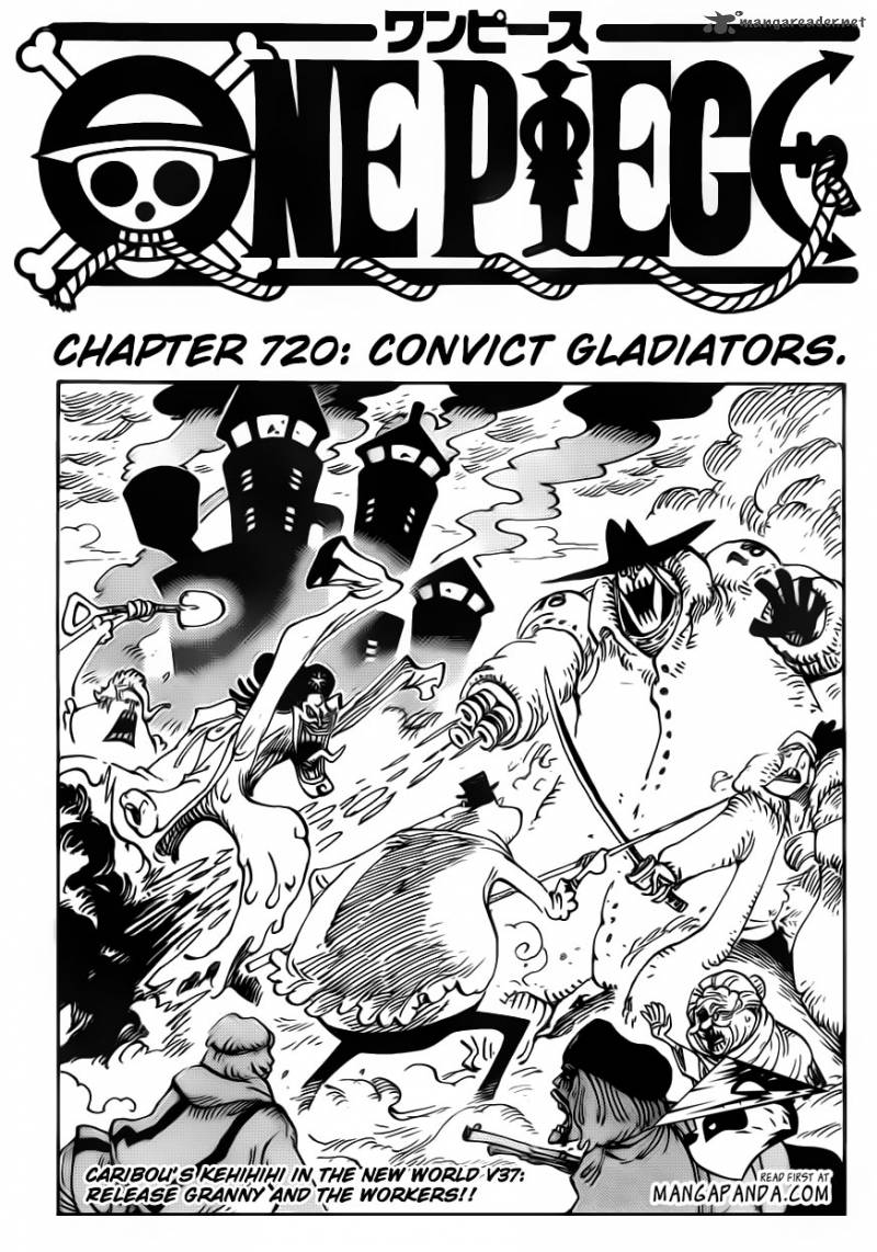 One Piece Manga Chapter 720 page 2 - Prison-Gladiators