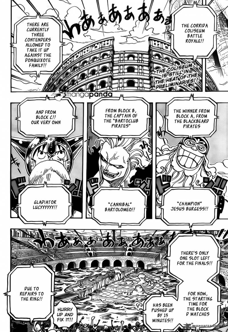 One Piece Manga Chapter 720 page 3 - Prison-Gladiators