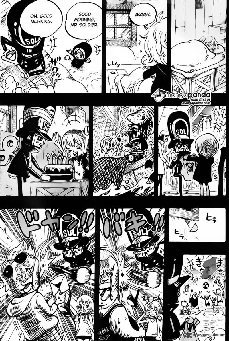 One Piece Manga Chapter 721 page 16 - Rebecca and Soldier-san