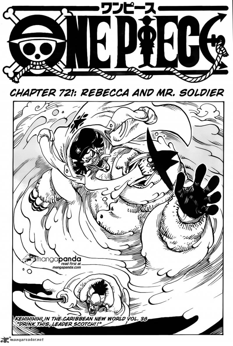 One Piece Manga Chapter 721 page 2 - Rebecca and Soldier-san