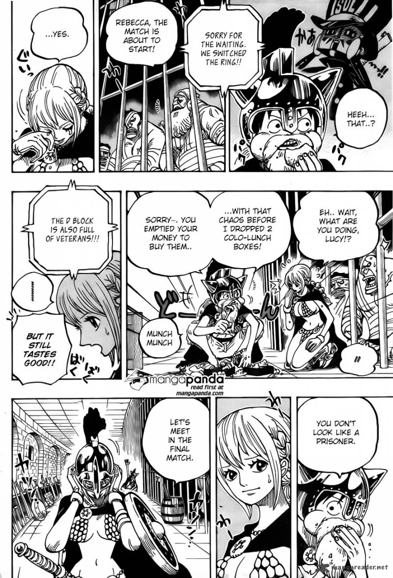 One Piece Manga Chapter 721 page 5 - Rebecca and Soldier-san