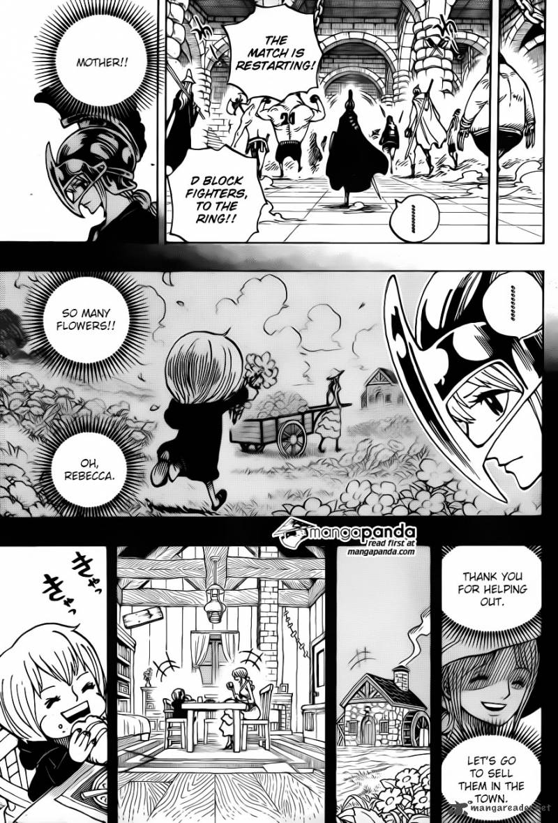 One Piece Manga Chapter 721 page 6 - Rebecca and Soldier-san