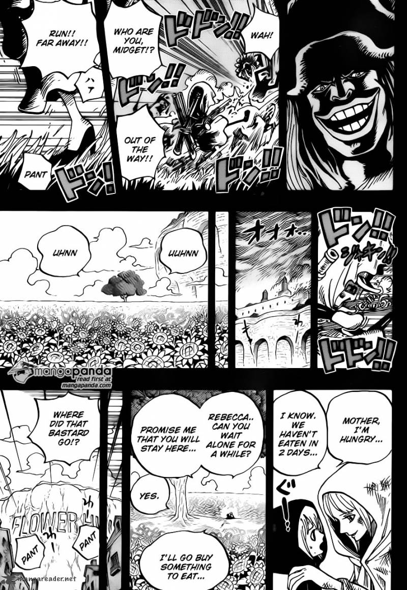 One Piece Manga Chapter 721 page 8 - Rebecca and Soldier-san