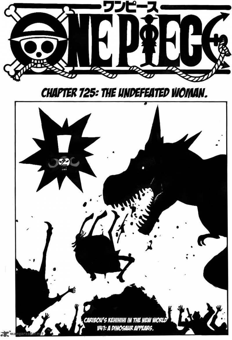 One Piece Manga Chapter 725 page 2 - The Undefeated Woman