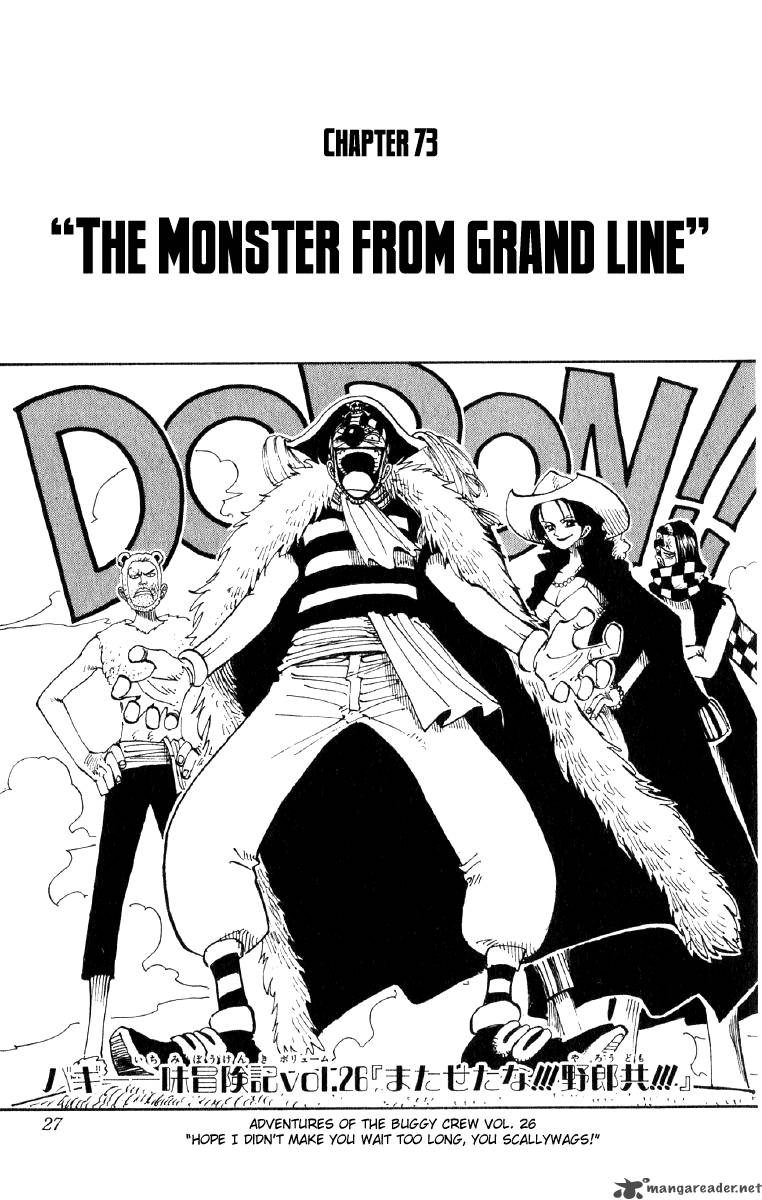 One Piece Manga Chapter 73 page 1 - The Monster From the "Grand Line"
