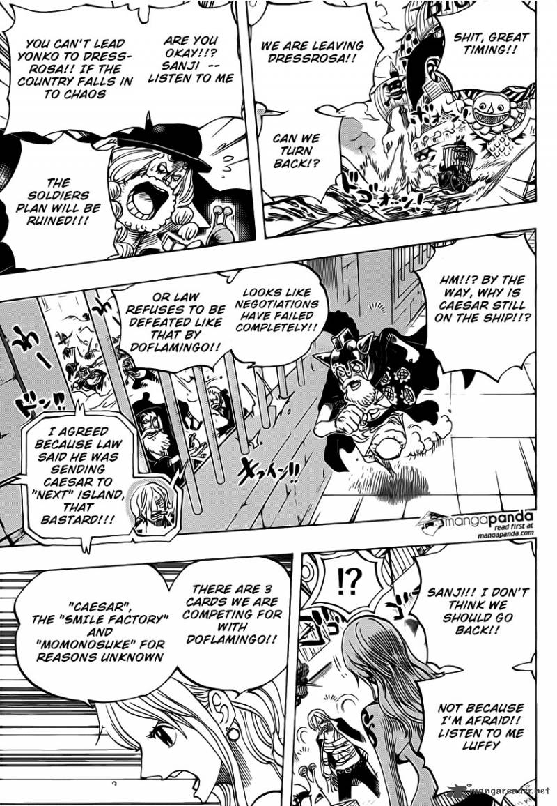 One Piece Manga Chapter 730 page 13 - 3 Cards