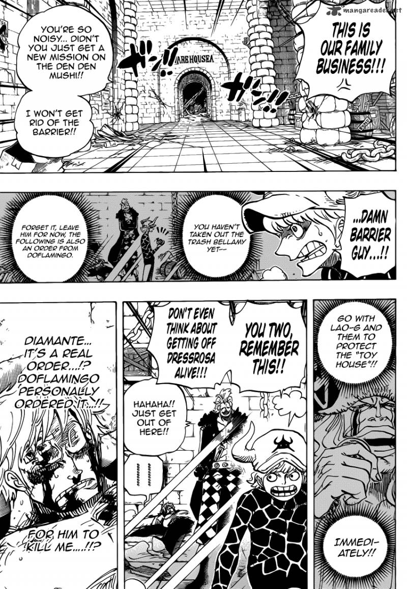 One Piece Manga Chapter 731 page 3 - Operation Dressrosa SOP