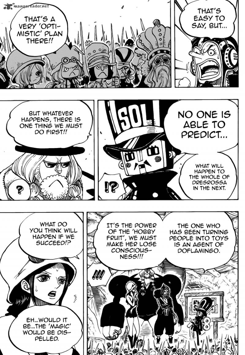 One Piece Manga Chapter 731 page 7 - Operation Dressrosa SOP