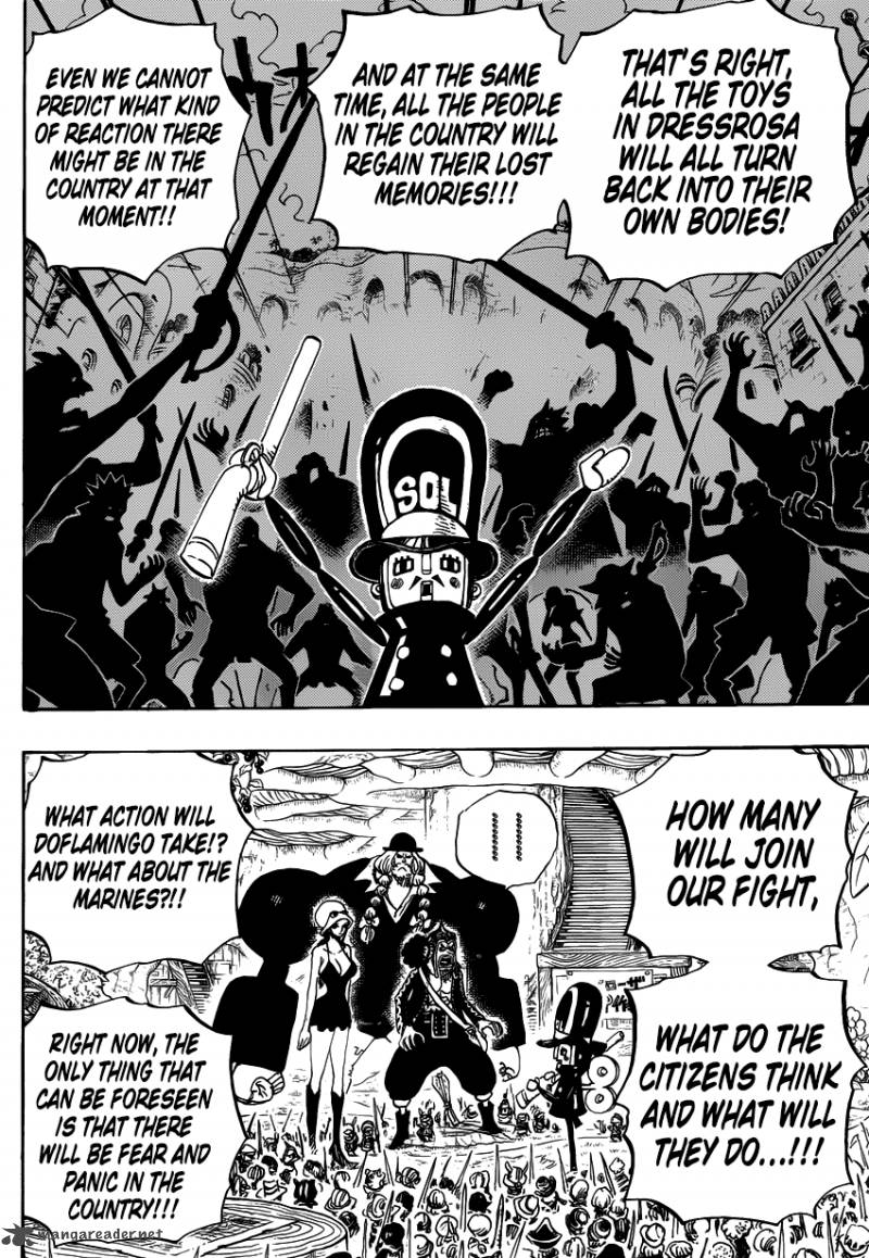 One Piece Manga Chapter 731 page 8 - Operation Dressrosa SOP