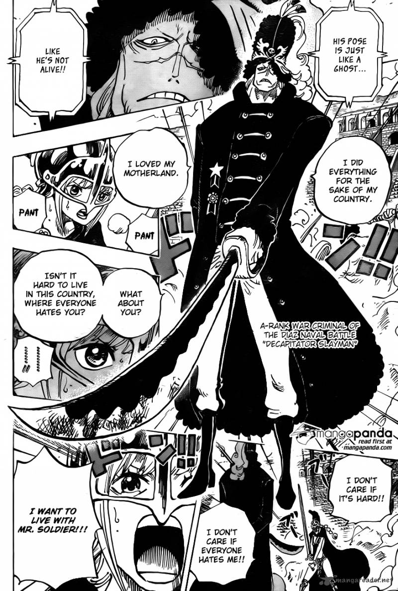 One Piece Manga Chapter 733 page 3 - What Soldier-san Wants