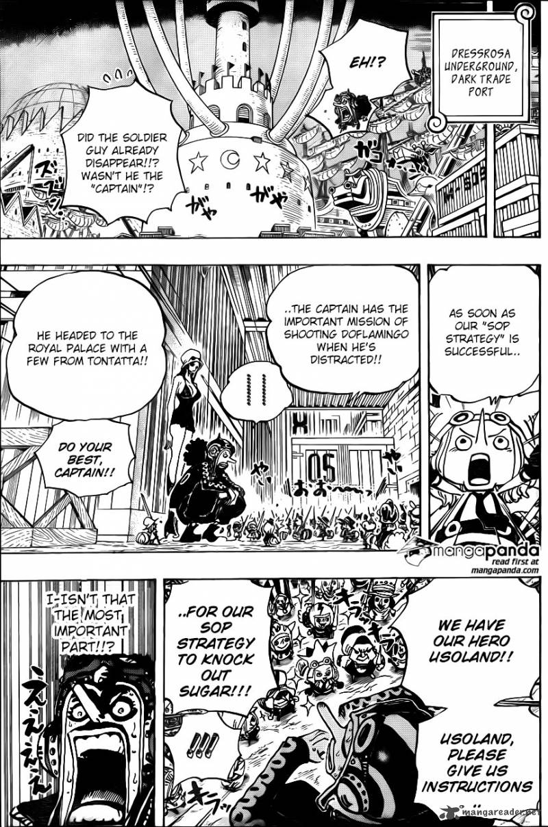 One Piece Manga Chapter 733 page 6 - What Soldier-san Wants