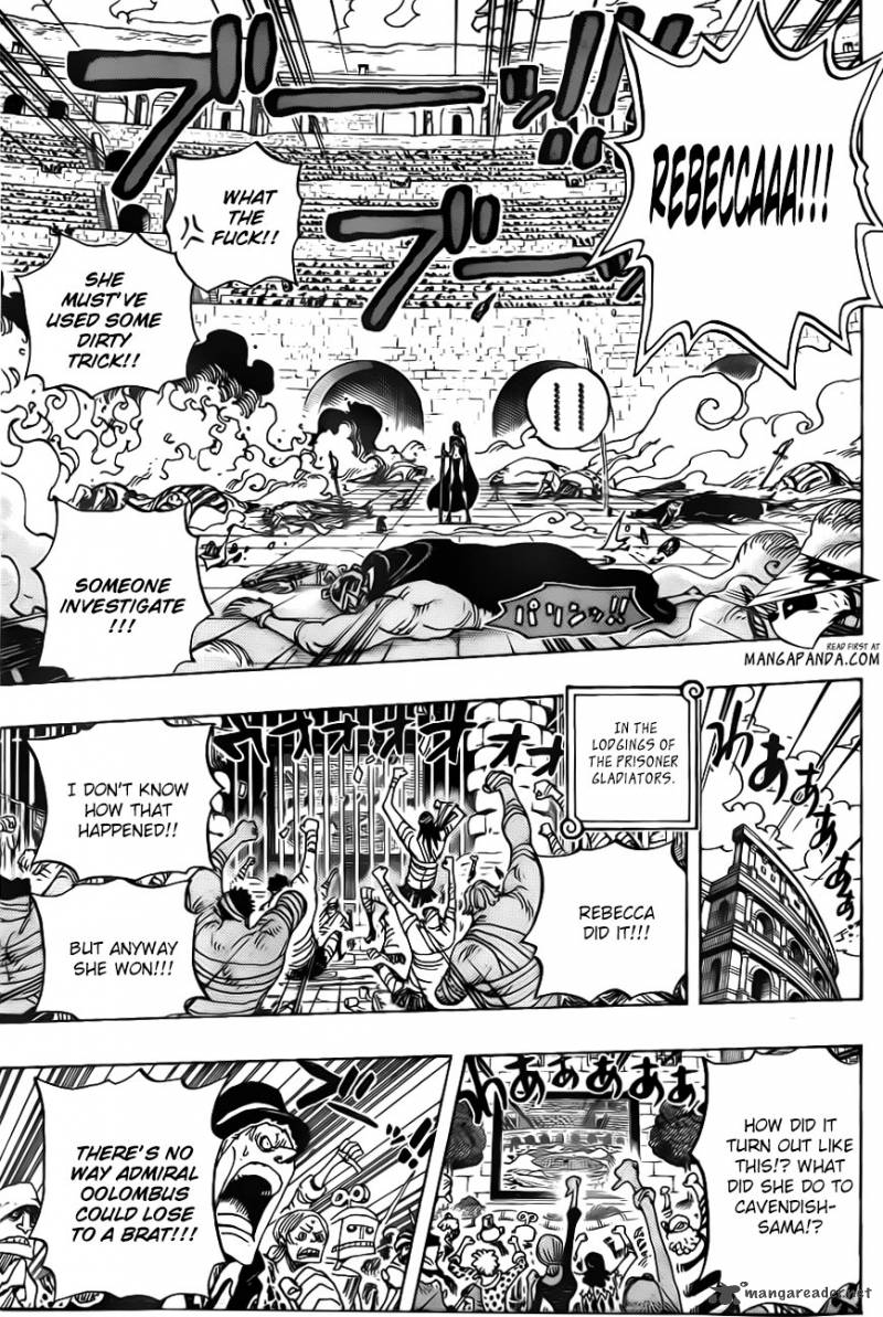 One Piece Manga Chapter 734 page 6 - The Kamaitachi of Rommel