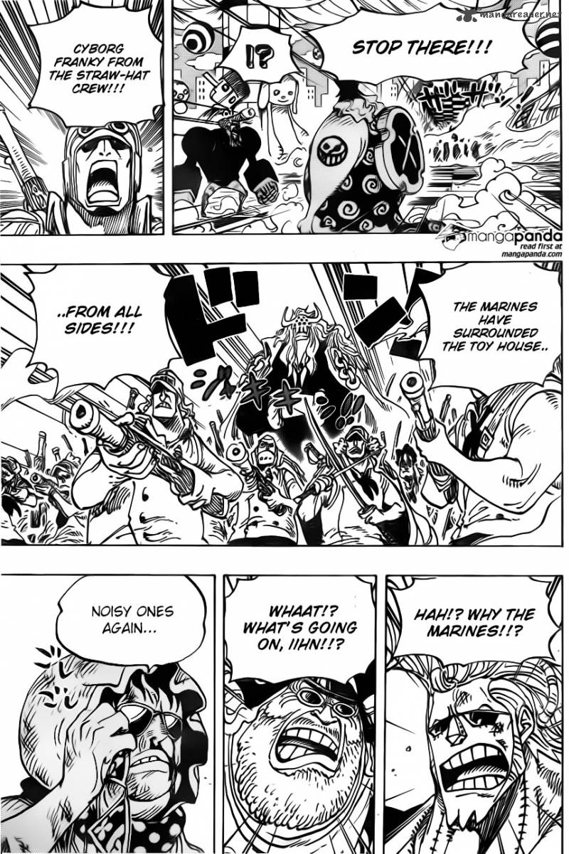 One Piece Manga Chapter 735 page 14 - Fujitora's Intention