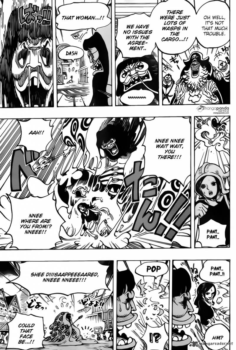 One Piece Manga Chapter 738 page 17 - Trebol Army, Special Officer Sugar