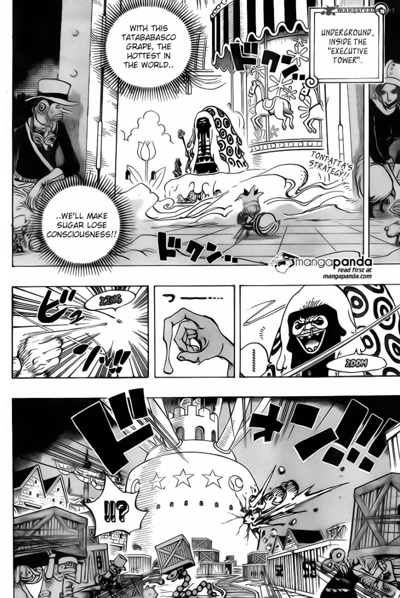 One Piece Manga Chapter 738 page 3 - Trebol Army, Special Officer Sugar