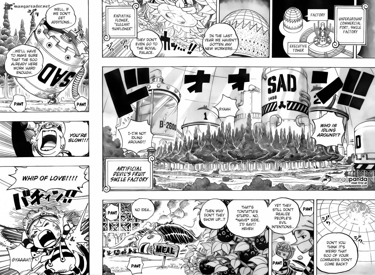 One Piece Manga Chapter 738 page 5 - Trebol Army, Special Officer Sugar