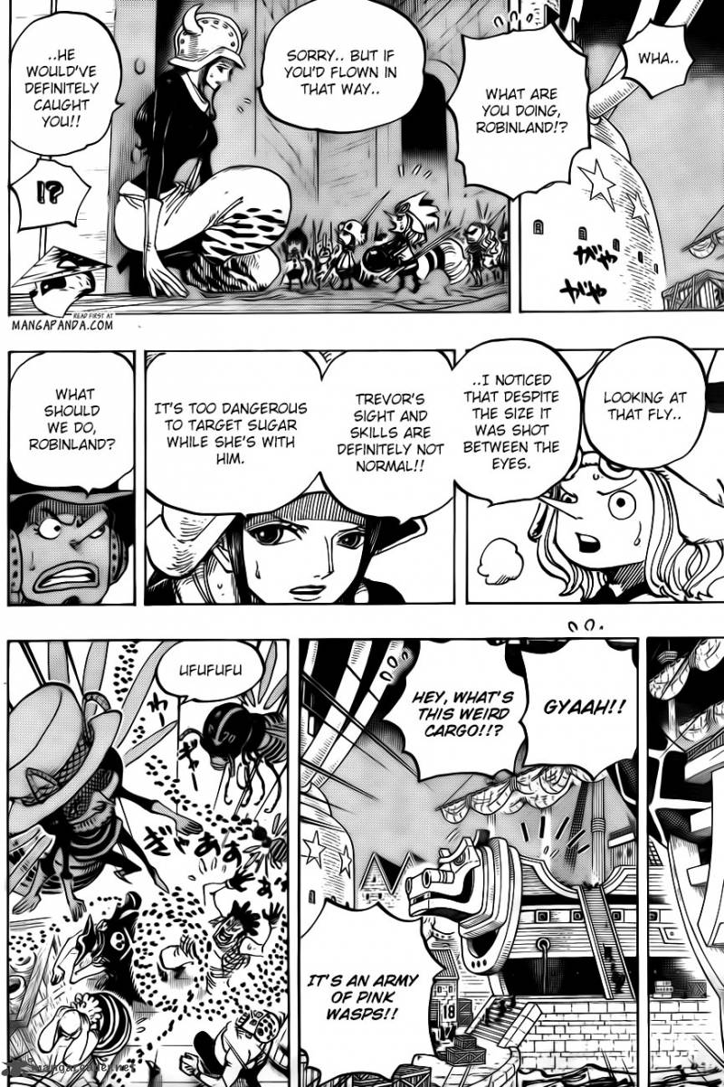One Piece Manga Chapter 738 page 8 - Trebol Army, Special Officer Sugar