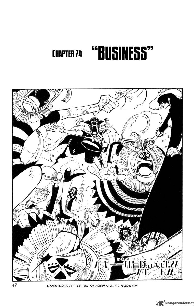 One Piece Manga Chapter 74 page 1 - Business