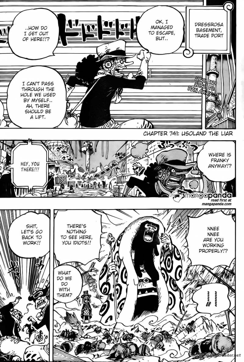 One Piece Manga Chapter 741 page 2 - Usoland the Liar