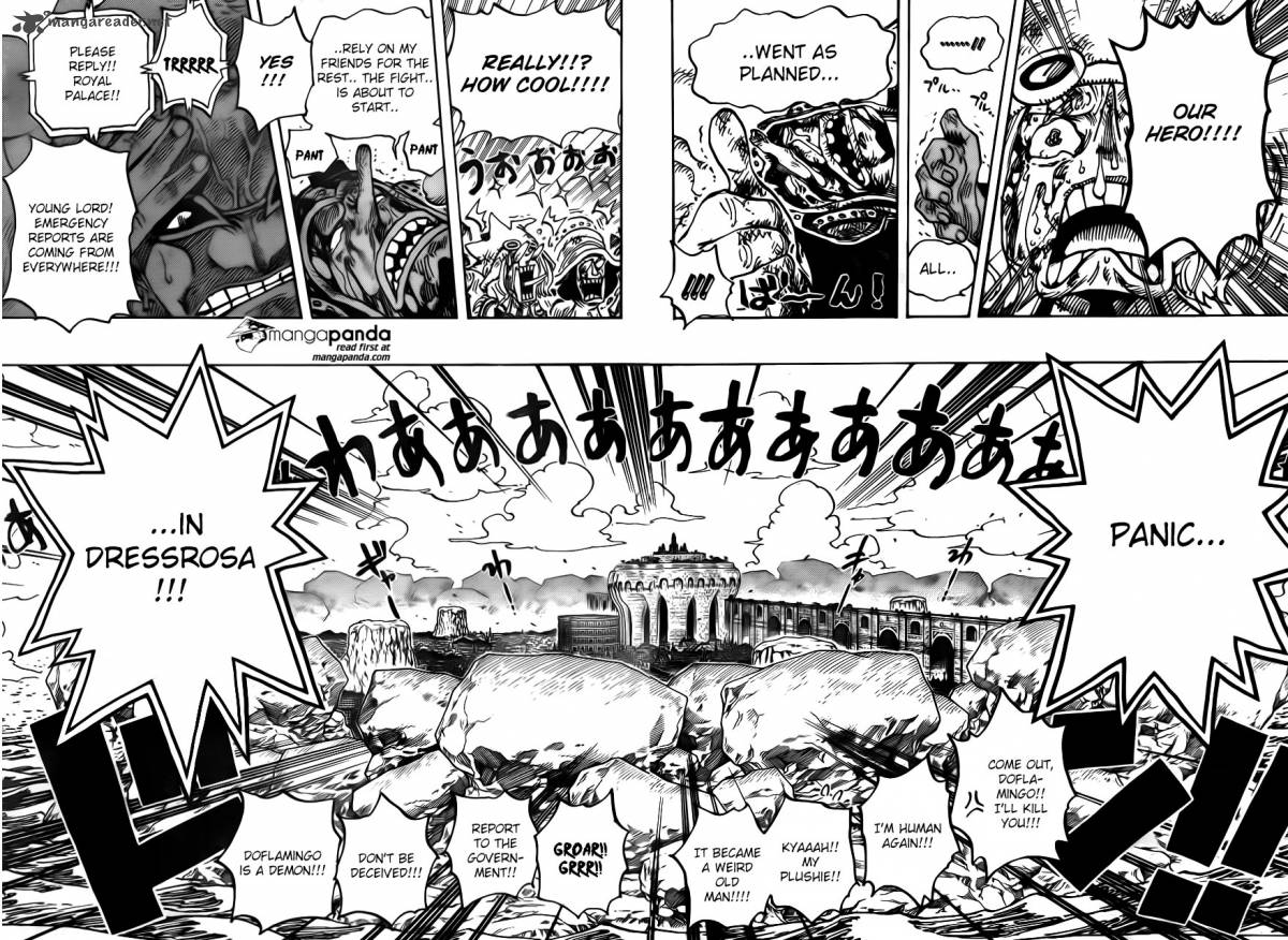 One Piece Manga Chapter 743 page 11 - Dressrosa Trembles