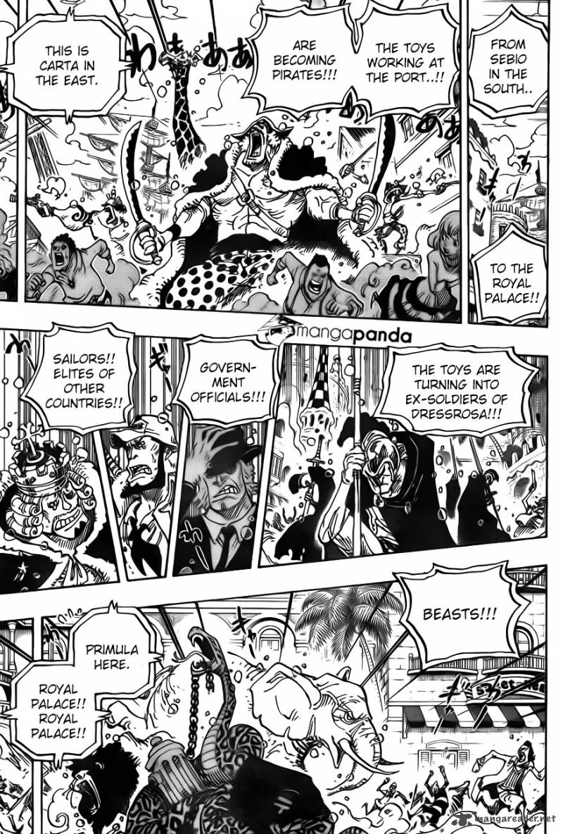 One Piece Manga Chapter 743 page 8 - Dressrosa Trembles