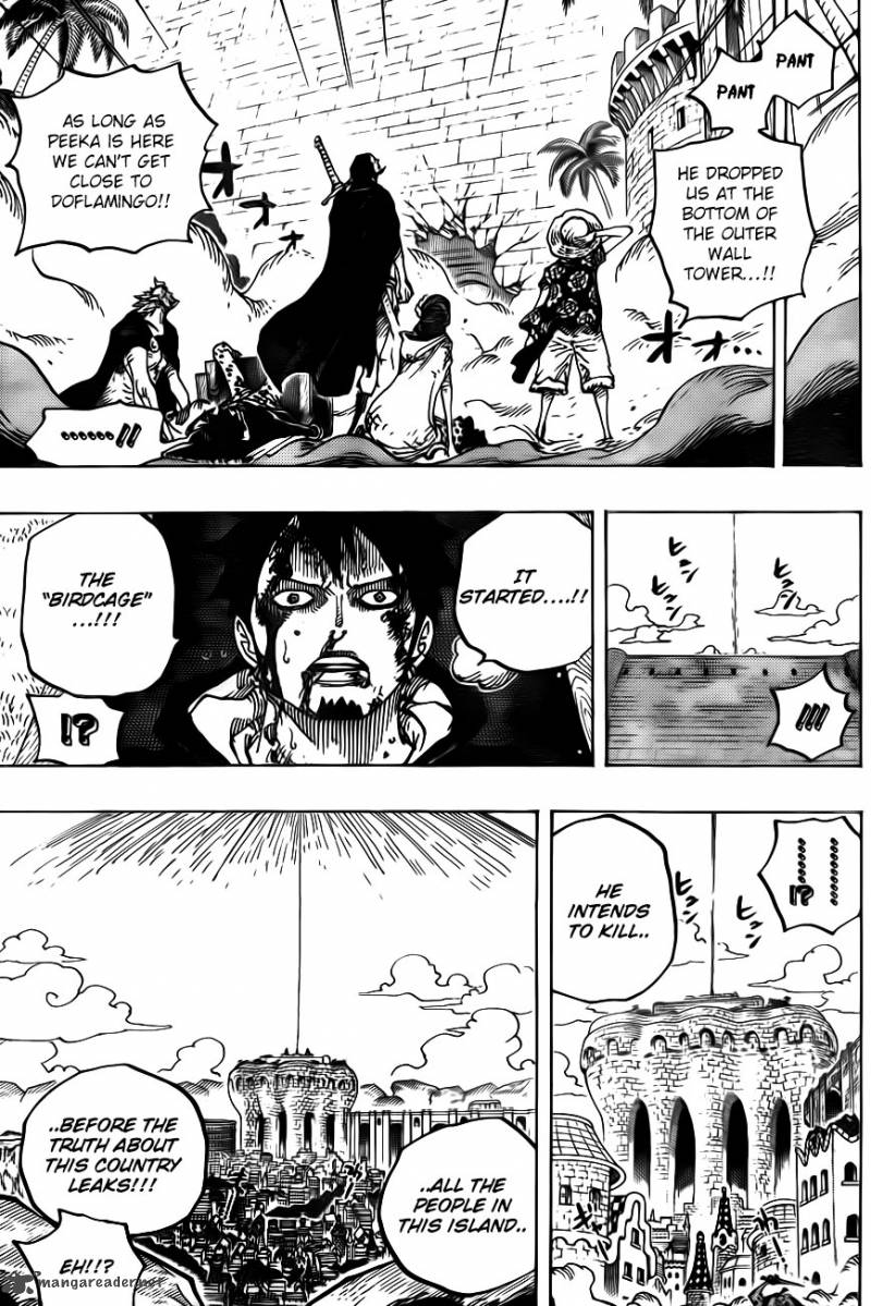 One Piece Manga Chapter 745 page 12 - The Birdcage