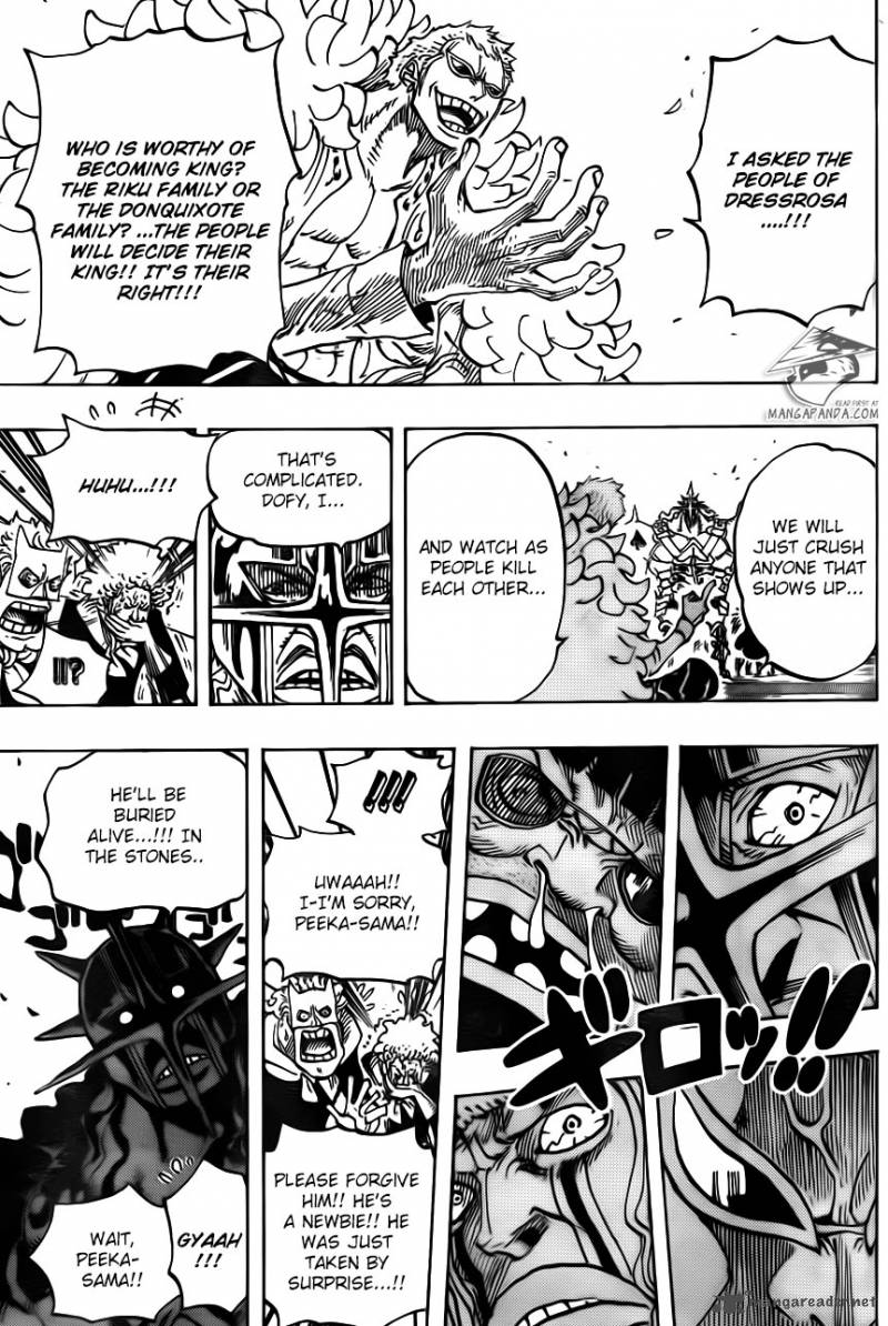 One Piece Manga Chapter 747 page 8 - Executive Officer Pica