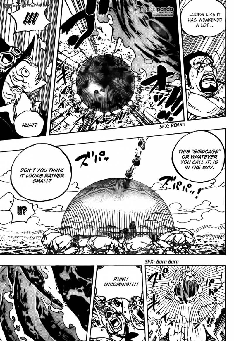 One Piece Manga Chapter 751 page 6 - Sabo vs. Admiral Fujitora