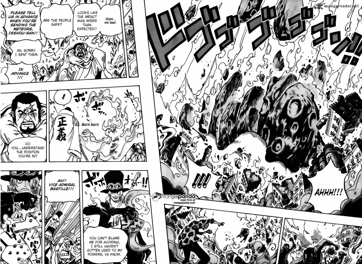 One Piece Manga Chapter 751 page 7 - Sabo vs. Admiral Fujitora