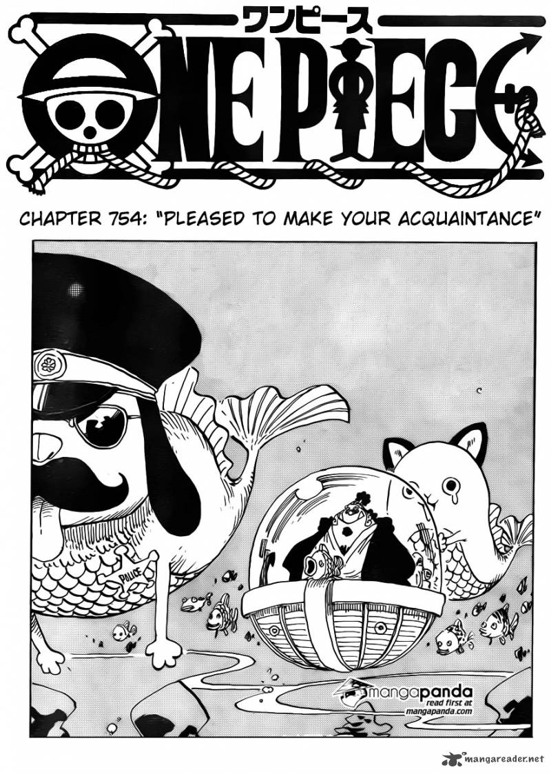 One Piece Manga Chapter 754 page 1 - Pleased to Make Your Acquaintance