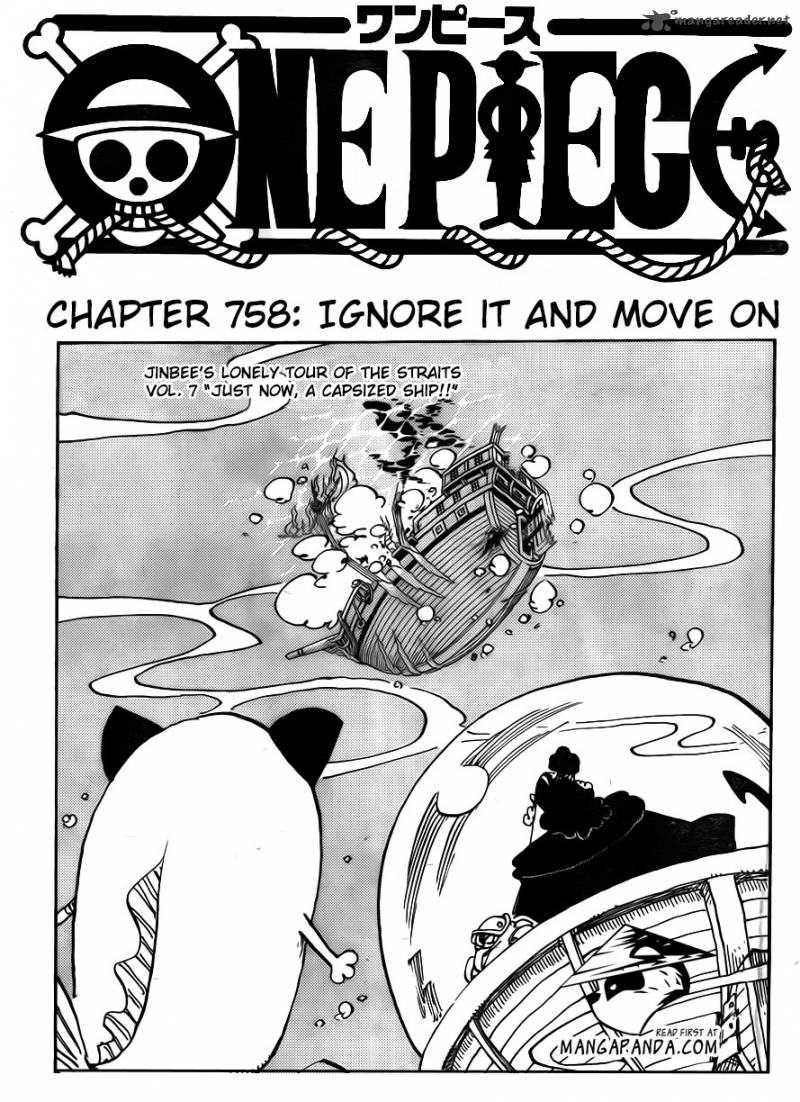 One Piece Manga Chapter 758 page 1 - Just Keep Going