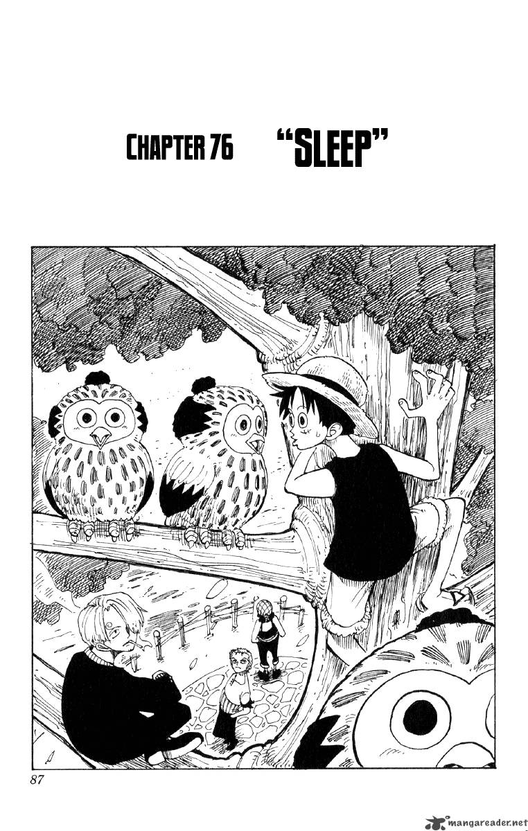 One Piece Manga Chapter 76 page 1 - Sleep