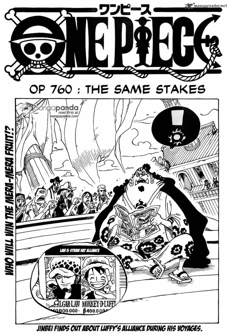 One Piece Manga Chapter 760 page 1 - The Same Bet