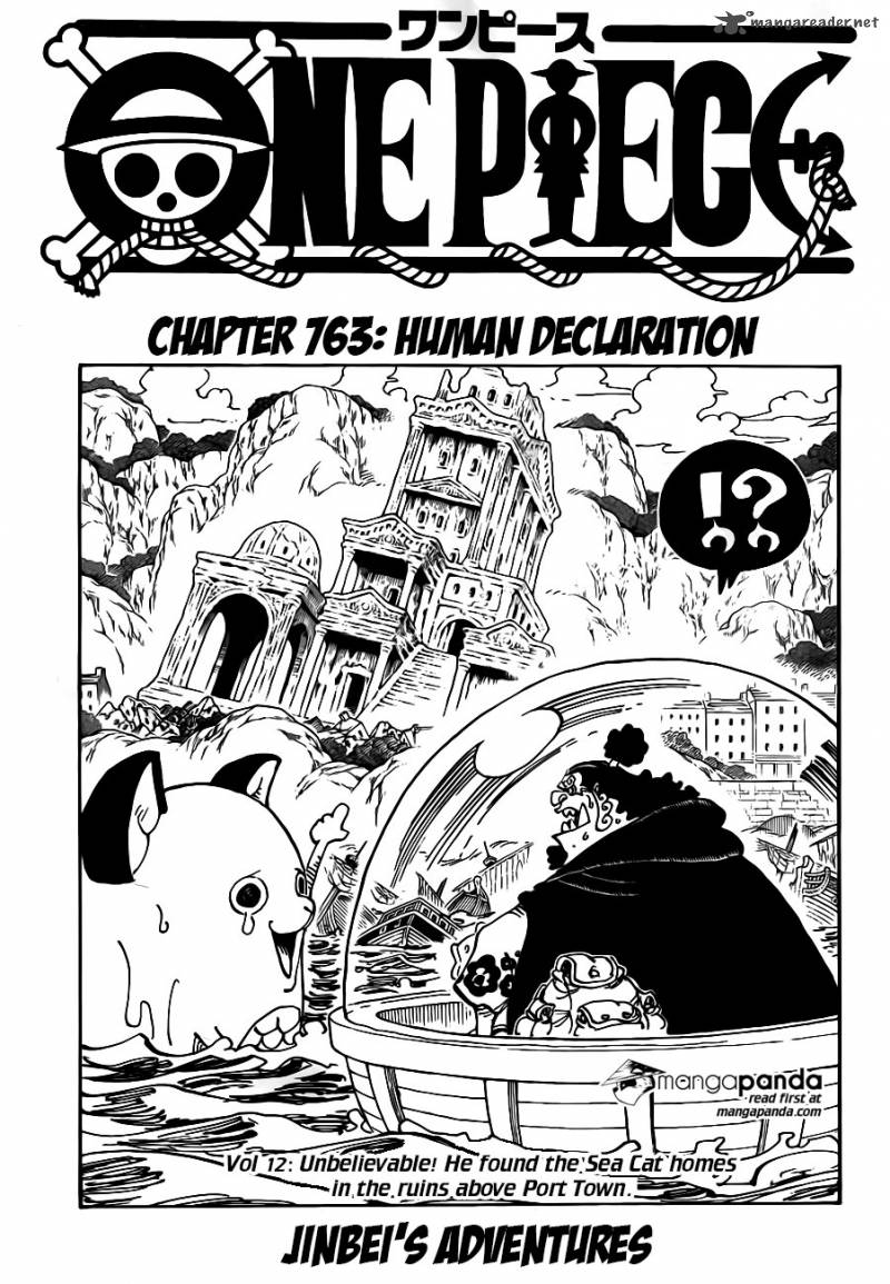 One Piece Manga Chapter 763 page 1 - Declaration of Humanity