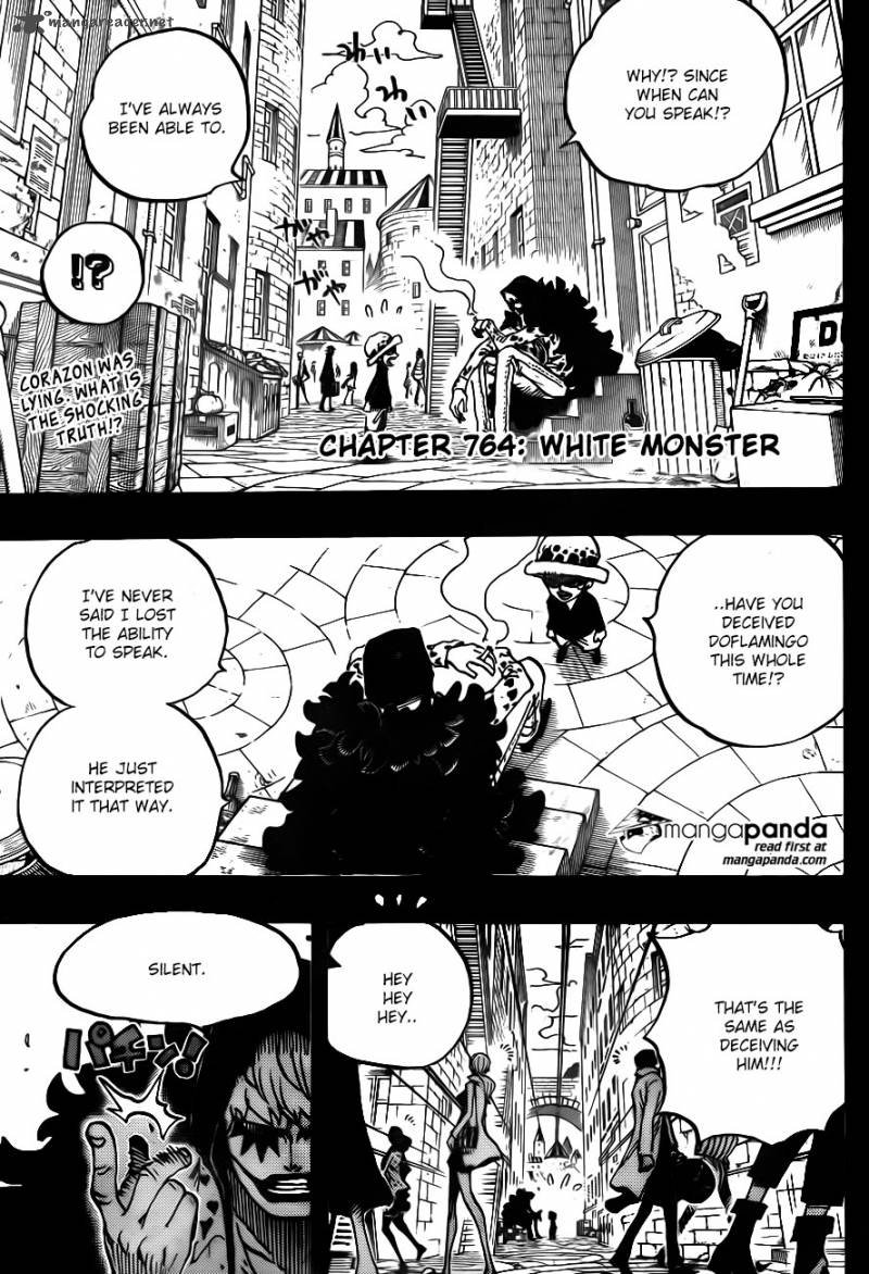 One Piece Manga Chapter 764 page 3 - White Monster