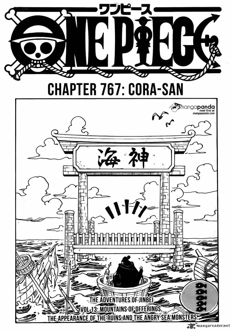 One Piece Manga Chapter 767 page 1 - Cora-san