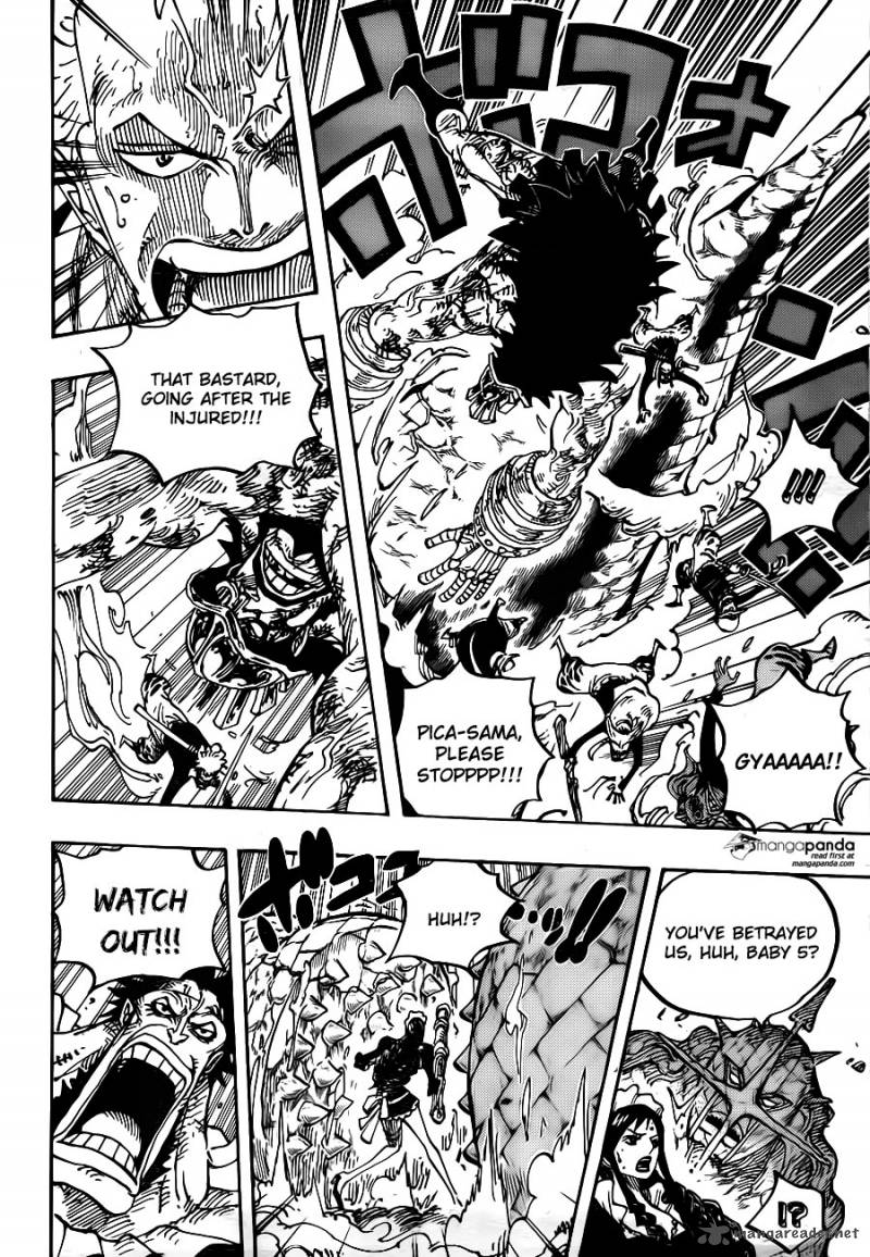One Piece Manga Chapter 777 page 12 - Zoro vs. Pica